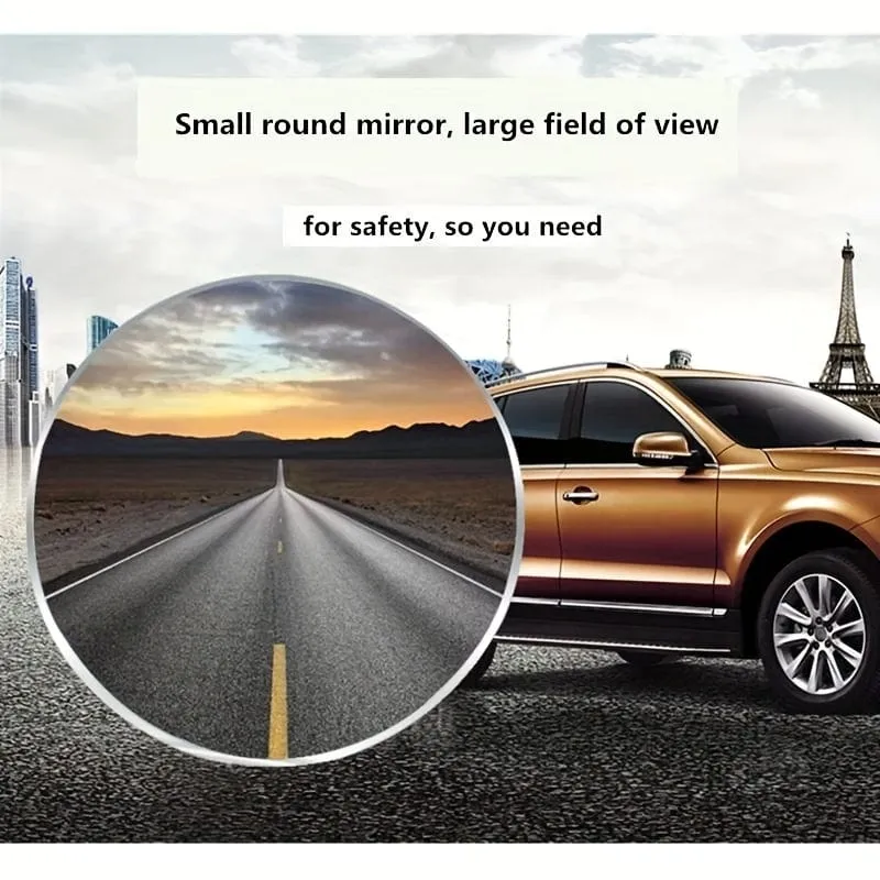 Neue 2 stücke Einstellbare Auto Blinden Fleck Glas Spiegel 360 Grad Seite Weitwinkel Rückspiegel Kleine Randlose Runde Spiegel sicheres Fahren