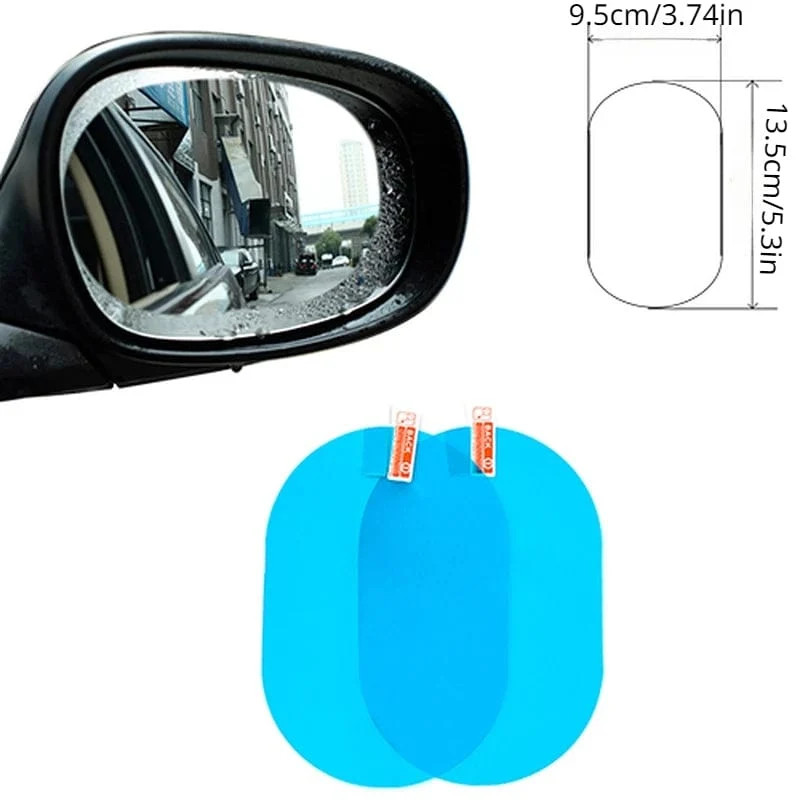 2 stücke Auto Anti-Regen Klar Film Hinten Linsen Schutz Düse Wasserdichte Film Auto Aufkleber Fittings95x135mm (3.74*5.3 zoll)