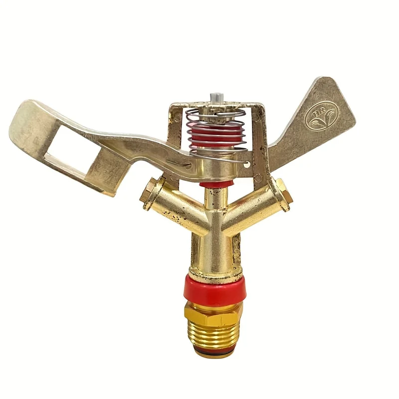 1 Stück, 1/2 Zoll Legierungs-Schlagsprinkler, verstellbar von 0–360 Grad, Rotations-Wassersprinklerkopf für die Gartenbewässerung