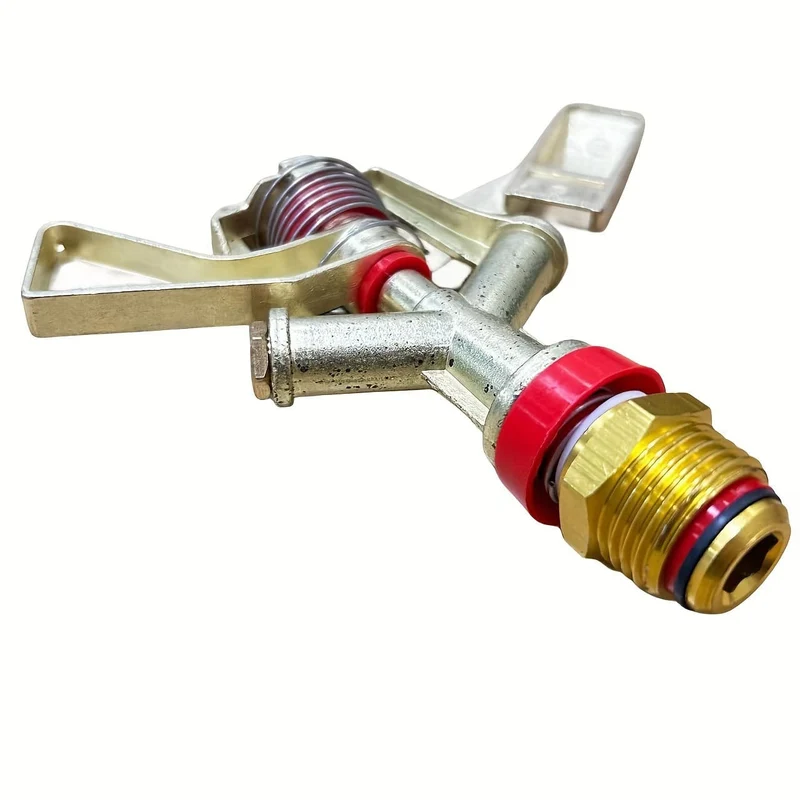 1 Stück, 1/2 Zoll Legierungs-Schlagsprinkler, verstellbar von 0–360 Grad, Rotations-Wassersprinklerkopf für die Gartenbewässerung