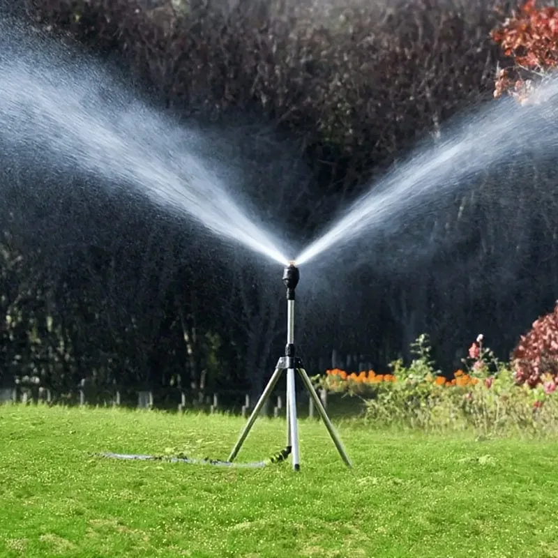 1 Satz, 360-Grad-Bewässerungssprinklerkopf mit Stativ-Teleskopunterstützung, automatisch rotierender Sprüher, Garten-Rasenbewässerungssprinkler, Tropfwasser-Sickergerät, Balkon-Sukkulentensprinkler