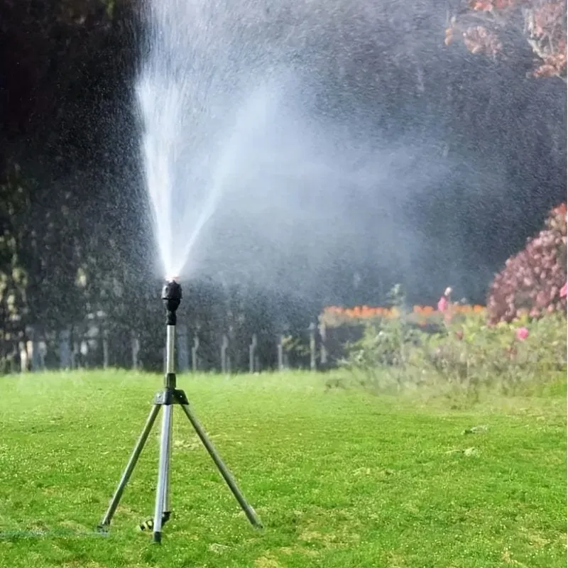 1 Satz, 360-Grad-Bewässerungssprinklerkopf mit Stativ-Teleskopunterstützung, automatisch rotierender Sprüher, Garten-Rasenbewässerungssprinkler, Tropfwasser-Sickergerät, Balkon-Sukkulentensprinkler