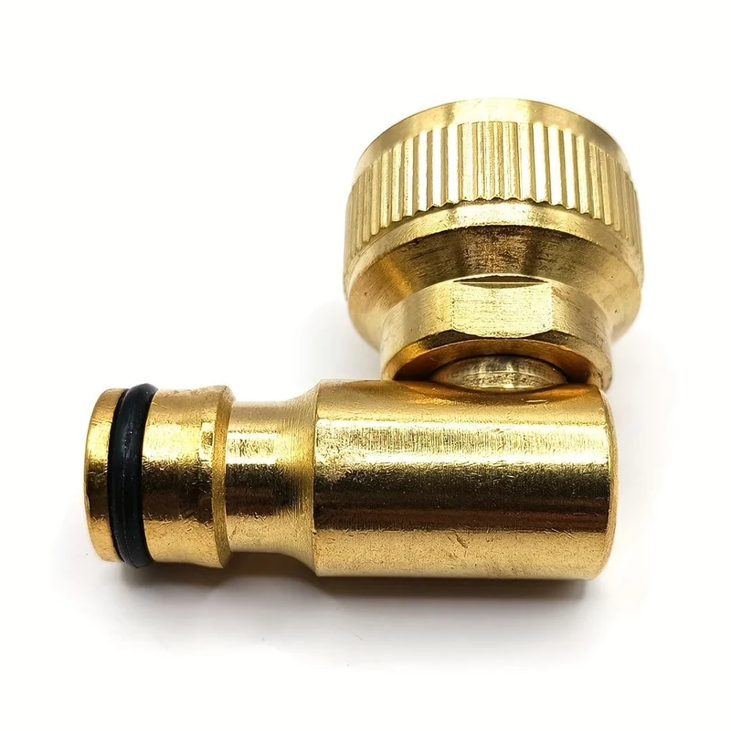 1 Satz Messing 90° Aktivitätsnippelverbinder, Gewindenippel Schnellstopfen G3/4 Innengewinde, Autowaschbewässerung Garten Holz Rasen Bewässerung Sprinkler Werkzeugzubehör