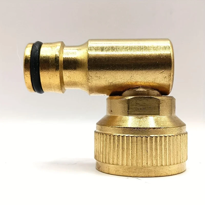 1 Satz Messing 90° Aktivitätsnippelverbinder, Gewindenippel Schnellstopfen G3/4 Innengewinde, Autowaschbewässerung Garten Holz Rasen Bewässerung Sprinkler Werkzeugzubehör
