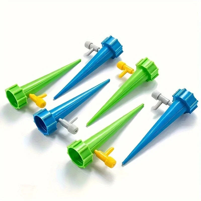 10 Stück, Lazy Flower Waterer, automatische Bewässerung, Topfbewässerung, automatisches Pflanzenbewässerungssystem mit einstellbarem Steuerventilschalter, Bewässerungssprinklerdüse, Blumenbewässerungsgerät, Garten- und Rasenbedarf