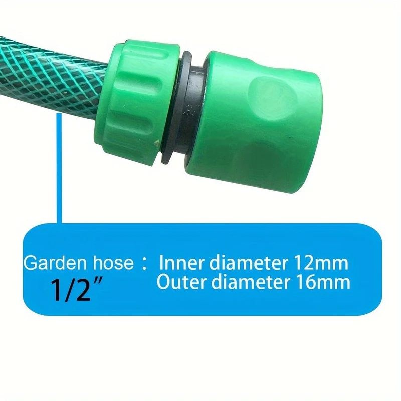 5/10 Stück, Schnellanschlüsse für Gartenschlauch, Einweichschlauch und Wasserhahn. 1/2-Zoll-Wasserdurchflussanschluss, 1/2-Zoll-Absperranschluss, 1/2-Zoll- bis 3/4-Zoll-Wasserhahnanschluss, 3/4-GHT-Schnellanschlüsse. Arbeiten für Sprühdüse, Wasserpistole.