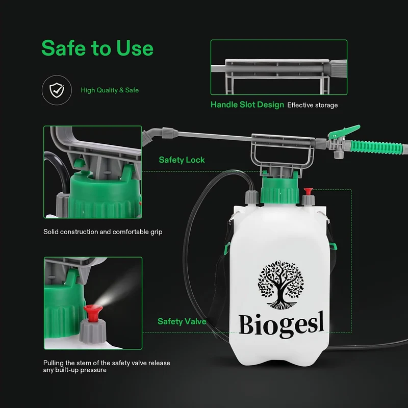 1 Set Gartenwassersprüher – 4.92-l-Pumpdruckflasche mit 3 Düsen, verstellbarem Schultergurt und Druckentlastungsventil – perfekt für Pflanzen und Reinigung!