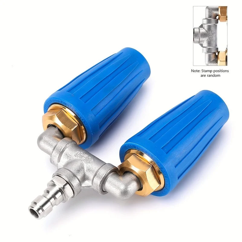 1 Packung Dual-Turbo-Düse für Hochdruckreiniger, 4000 PSI 4–6 GPM mit 1/4 Zoll Schnellanschluss, Turbo-Düse für Hochdruckreiniger für die Autoreinigung im Garten
