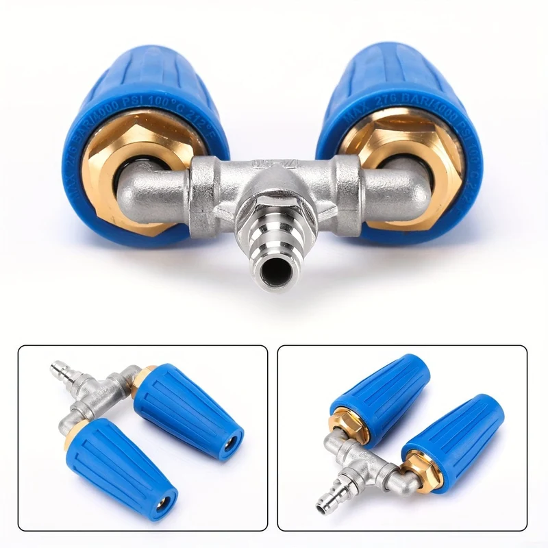 1 Packung Dual-Turbo-Düse für Hochdruckreiniger, 4000 PSI 4–6 GPM mit 1/4 Zoll Schnellanschluss, Turbo-Düse für Hochdruckreiniger für die Autoreinigung im Garten