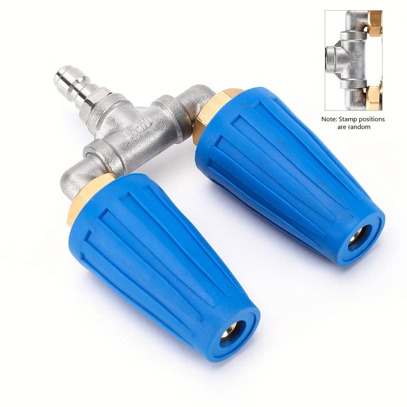 1 Packung Dual-Turbo-Düse für Hochdruckreiniger, 4000 PSI 4–6 GPM mit 1/4 Zoll Schnellanschluss, Turbo-Düse für Hochdruckreiniger für die Autoreinigung im Garten