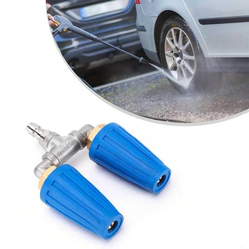 1 Packung Dual-Turbo-Düse für Hochdruckreiniger, 4000 PSI 4–6 GPM mit 1/4 Zoll Schnellanschluss, Turbo-Düse für Hochdruckreiniger für die Autoreinigung im Garten