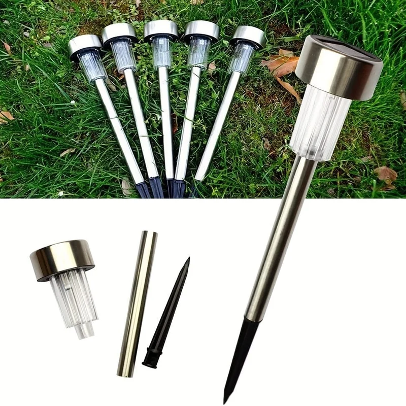 10 Packungen Solar-Außenleuchten, Solar-Hofleuchten, wasserdichte Außenleuchten, Solar-Gartenleuchten, solarbetriebene Landschaftsbeleuchtung, für Wege, Terrasse, Hof, Rasen, Gehweg, Weihnachten, Halloween, Partys