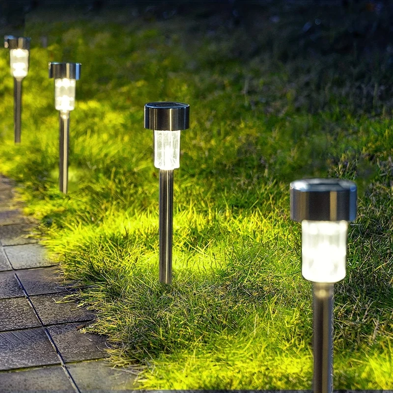 10 Packungen Solar-Landschafts-Rasenleuchten für den Außenbereich, wasserdichte Außenleuchten, Solar-Gartenleuchten, Solar-Hofleuchten, für Wege, Terrasse, Hof, Rasen, Gehweg, Deck und Auffahrt
