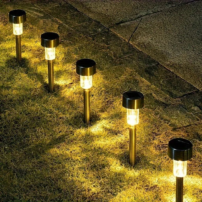 10 Packungen Solar-Landschafts-Rasenleuchten für den Außenbereich, wasserdichte Außenleuchten, Solar-Gartenleuchten, Solar-Hofleuchten, für Wege, Terrasse, Hof, Rasen, Gehweg, Deck und Auffahrt