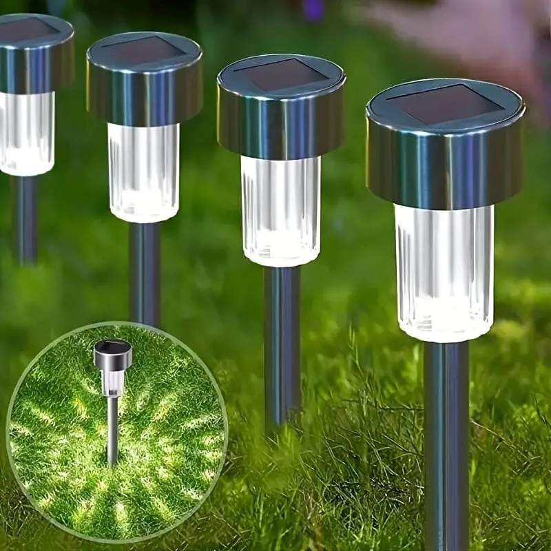10 Packungen Solar-Landschafts-Rasenleuchten für den Außenbereich, wasserdichte Außenleuchten, Solar-Gartenleuchten, Solar-Hofleuchten, für Wege, Terrasse, Hof, Rasen, Gehweg, Deck und Auffahrt