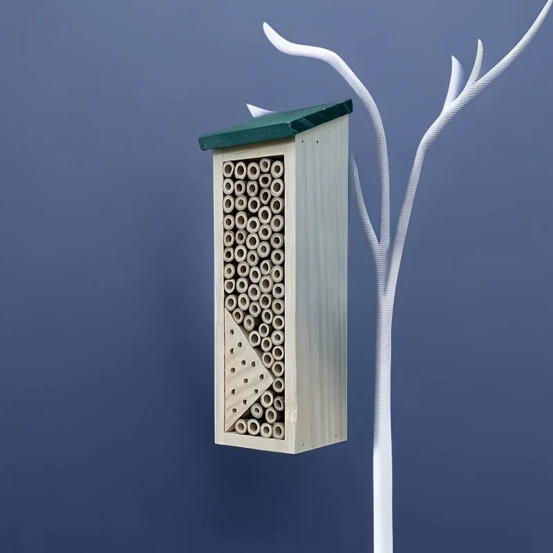 1 Stück Holz-Insektenhotel, Bienenhaus, Holz-Insekten-Bienenhaus, Holzunterstand, Nistkasten für Gartendekoration im Freien