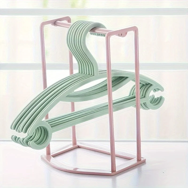 1 Stück Kleiderbügel-Organizer, Kunststoff-Aufbewahrungsbügel-Halterungsregal, Leerlauf-Kleiderbügel-Stapelregal, Lagerregal, tragbarer Kleiderbügel-Stapler, platzsparend