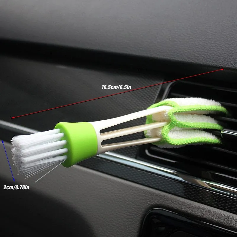 1 Stück 2-in-1-Auto-Auslass-Entlüftungsreiniger, Klimaanlagen-Auslass-Reinigungsbürste, Auto-Innenreinigungswerkzeug, Mehrzweck-Innenstaubentferner