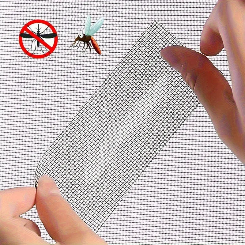 1 Rolle Fensterscheiben-Reparaturband, selbstklebendes Bildschirm-Flickenband – Reparieren Sie schnell und einfach Risse und Löcher in Ihrer Fensterscheibe – inklusive Mesh-Patch-Set und Wohnzubehör