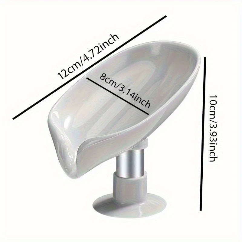 1/3 Stück blattförmige Seifenbox, Drainage-Seifenhalter, Saugnapf-Seifenschale, Seifenschale, Seifenbehälter für Badezimmer-Organisation und -Aufbewahrung, Badezimmer-Accessoires