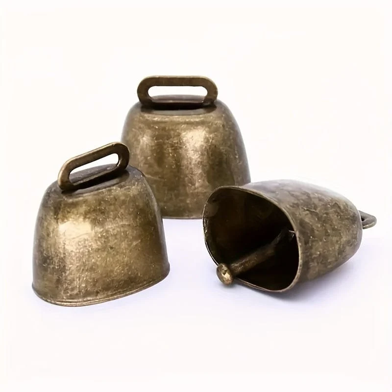 1 Stück super laute Kuhglocke, Schafglocke, Haustier-Anti-Verlust-DIY-Glocke, Windglocken-Anhänger, Vintage-Metall-Kuhglocke, Rinder, Pferd, Schafweideglocke, Nutztier-Anti-Verlust-Glocke, lautes und klares DIY-Zubehör für die Verbreitung