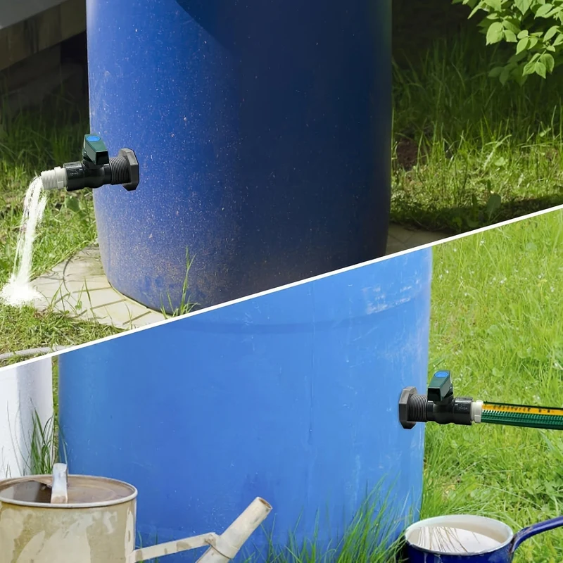2 Stück/Set, PVC-Wasserfass-Zapfen-Set, Anschluss-Ablaufadapter mit Innenanschluss für Garten, Regenbarre, Gartenwerkzeugzubehör