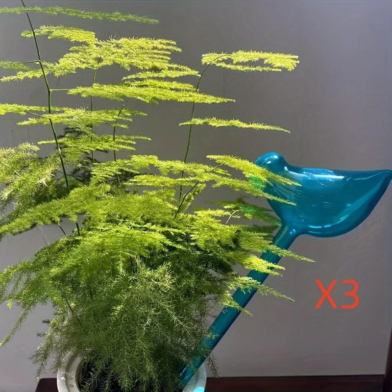3 Stück, große Größe 25 cm x 9 cm (9.84 Zoll x 3.94 Zoll), künstliches Glas, Kunststoff, Vogel, automatisches Bewässerungsgerät, faules Bewässerungsgerät, Reise-Tropfgerät, faules Bewässerungsgerät, rundes Bewässerungsgerät