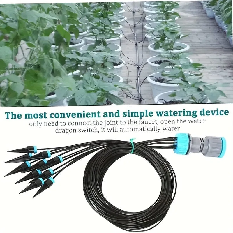 1 Packung, automatisches Bewässerungssystem für faule Menschen, Tropfbewässerungssystem für den Innenbereich und 10 Pflanzenbewässerungswerkzeuge, Sickerwasser, Geschäftshaus, Zeitanpassung, Tropfbewässerung, Topfbewässerungsgerät