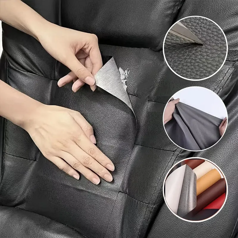 [Reparaturflicken für Auto-Kunstleder] Selbstklebendes Sitzkissen für Autositze, Motorradsofas, Motorradreparaturen, Reparaturflicken für Elektroautositze