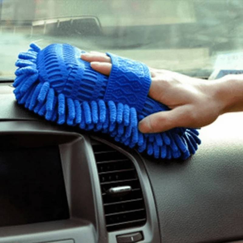 Auto-weiches Handtuch, Mikrofaser-Chenille-Waschhandschuh, Korallen-Fleece-Handschuh für Auto
