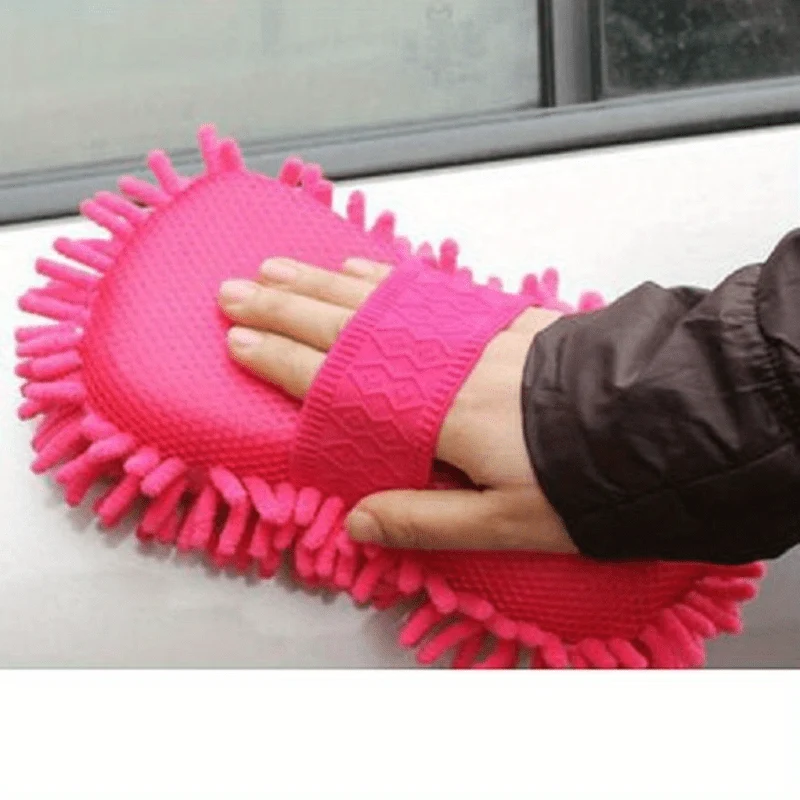 Auto-weiches Handtuch, Mikrofaser-Chenille-Waschhandschuh, Korallen-Fleece-Handschuh für Auto
