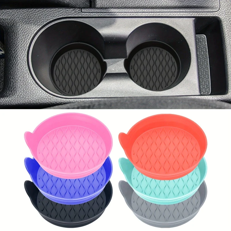 2 Stück/Set Auto-Untersetzer, für Getränkehalter, Silikon-Universal-Auto-Untersetzer, 6 Farben erhältlich