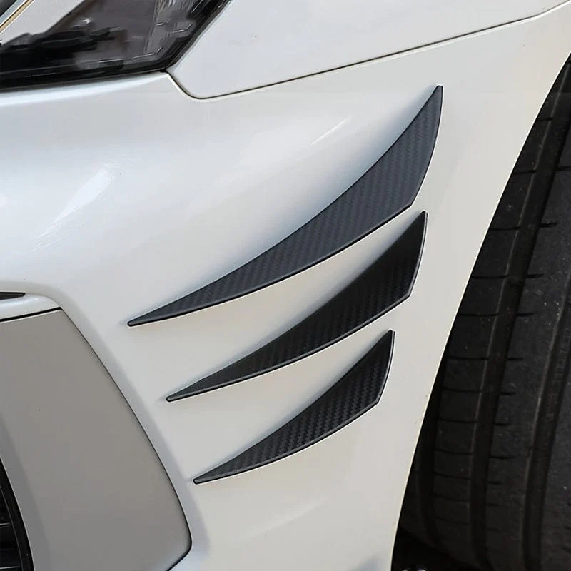 6 Stück Stoßstangenstreifen-Aufkleber, universeller Auto-Frontstoßstangen-Spoilerschutz, Kohlefaser-Eckenschutz, kratzfeste Dekorationsaufkleber, Autozubehör