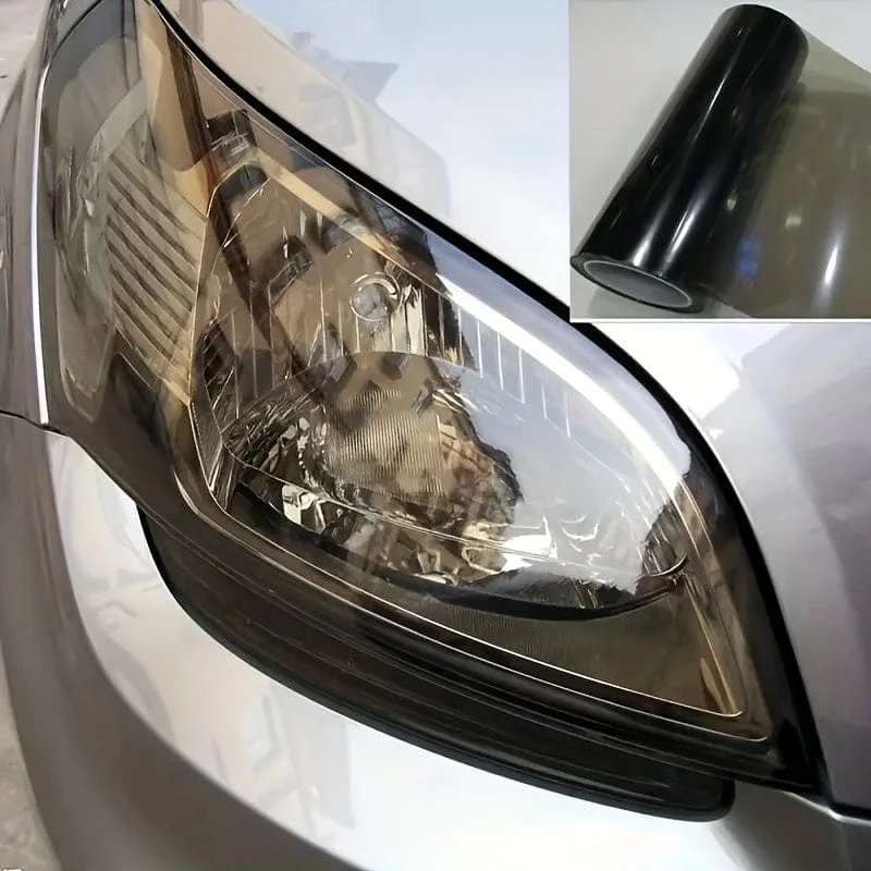 Auto glänzend geräuchertes Licht Schwarzlichtfolie Rücklichtfolie geschwärzte Autoscheinwerfer Farbwechselfolie Schutzaufkleber Farbwechsel weiche Folie