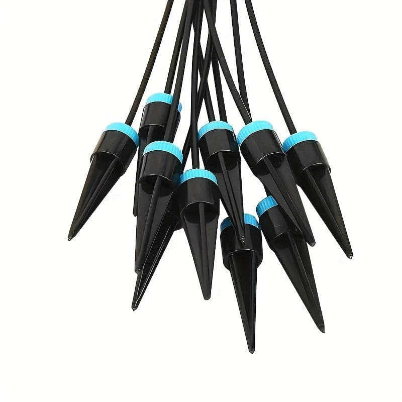 1 Set Automatisches Bewässerungsgerät für den Garten, Gartenbewässerungssystem, Tropfversickerungsgerät mit 10 Tropfkopf-Set für Gewächshaus-Balkon-Topfpflanzen-Zubehör (Gewindeanschluss: 1/2 Zoll (20 mm))