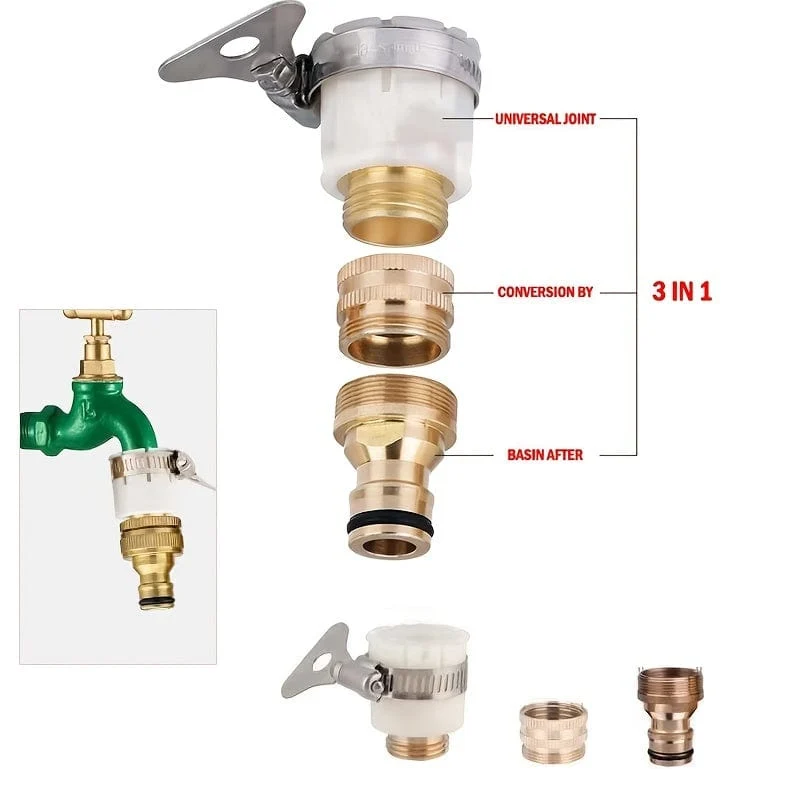1 Set 18mm ~ 32mm Universal Küche Wasser Schlauch Adapter Metall Wasserhahn Anschluss Mixer Schlauch Adapter Rohr Joint Fitting Garten Bewässerung Werkzeuge