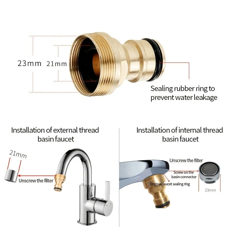 1 Set 18mm ~ 32mm Universal Küche Wasser Schlauch Adapter Metall Wasserhahn Anschluss Mixer Schlauch Adapter Rohr Joint Fitting Garten Bewässerung Werkzeuge