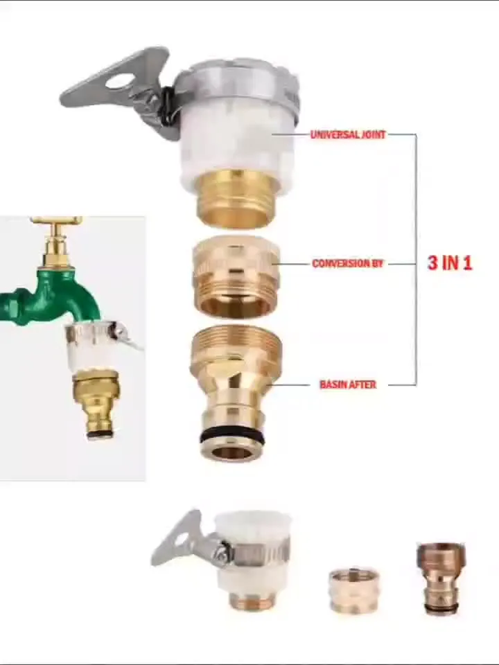 1 Set 18mm ~ 32mm Universal Küche Wasser Schlauch Adapter Metall Wasserhahn Anschluss Mixer Schlauch Adapter Rohr Joint Fitting Garten Bewässerung Werkzeuge