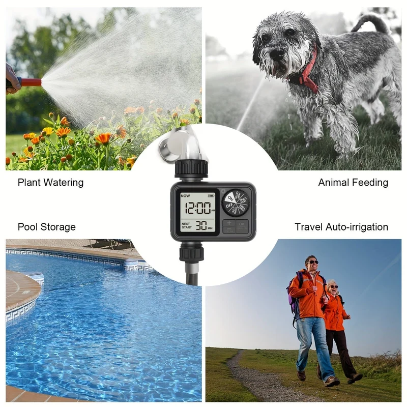 1 Stück, Eshico M02 Bewässerungsuhr 2024 Neuester Sprinkler mit manuellen/automatischen 2 Bewässerungsmodi, geeignet für verschiedene Außenszenen 11.99 * 10.01 * 6.5 cm