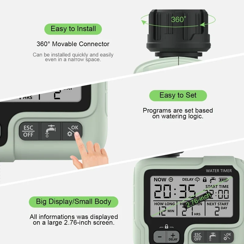 1pc HCT-322 Automatische Wasser Timer Garten Digitale Bewässerung Maschine Intelligente Sprinkler Timer Im Freien Verwenden, Um Wasser und Zeit