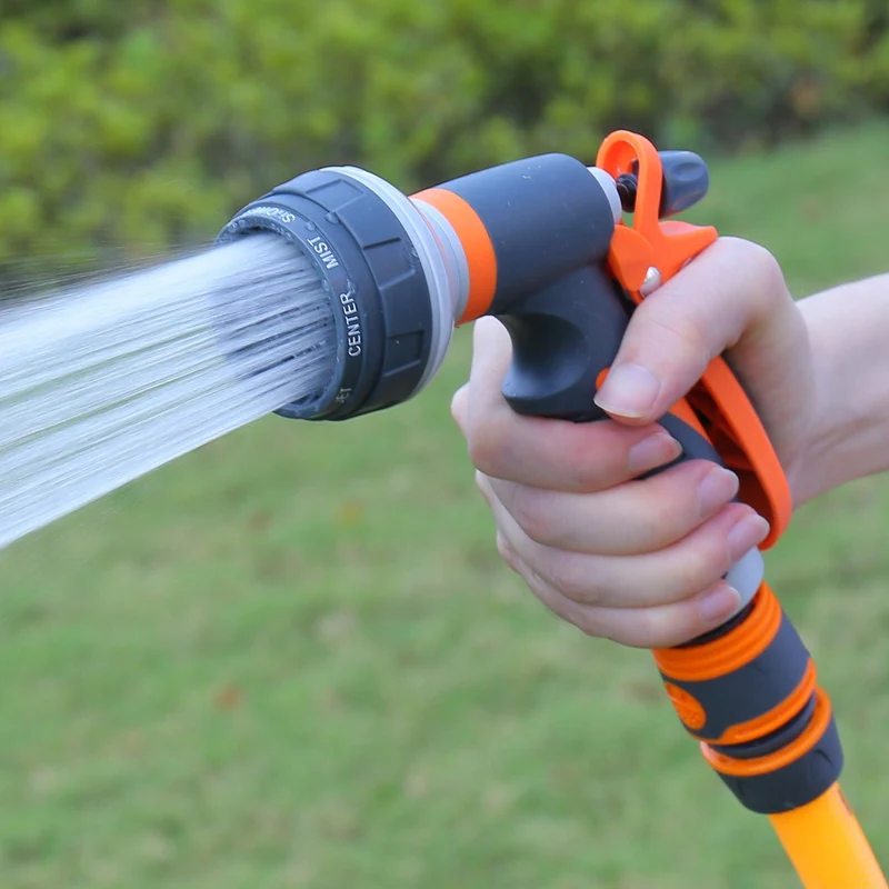 1 Set, acht Funktionen, Gartenbewässerung, Blumen, Autowaschwasserpistole, 8 Funktionen, Beutelkleber, verstellbare Wasserspritzpistole, Autowaschpistole