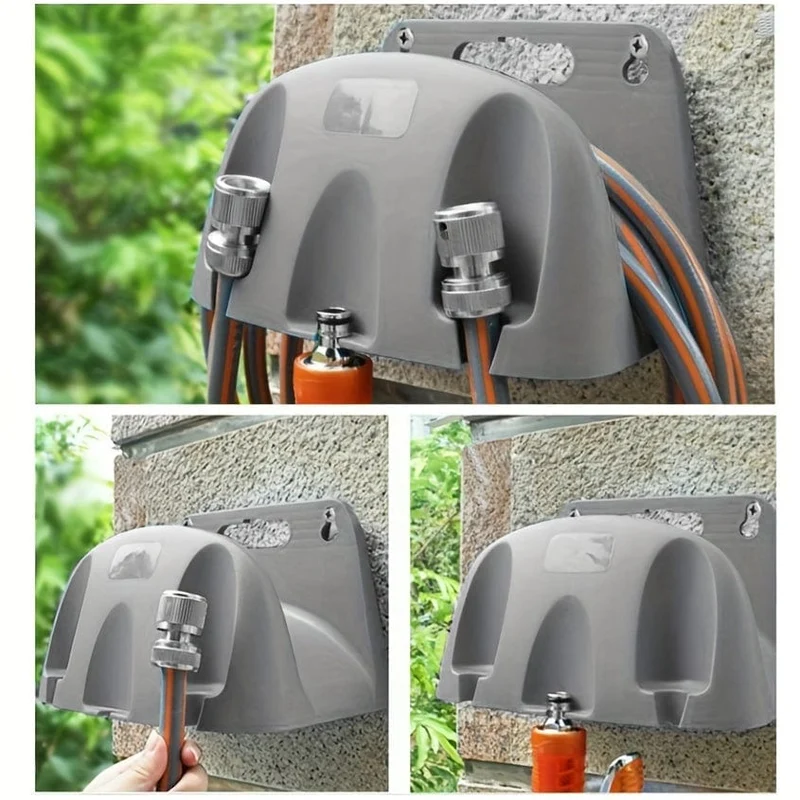 1 Packung, Schlauchhalter, robuste Wandhalterung, Haken für Gartenschlauch/erweiterbar/Schlauchaufroller/Wasser/Tasche/flexibel/magischer Schlauch