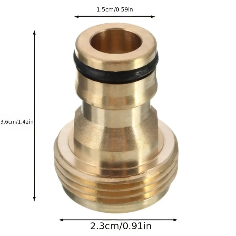 1 Stück Messing-Schnellanschluss-Gartenschlauch-Wasserhahn-Adapter – schließen Sie Ihre Wasserleitung einfach an.