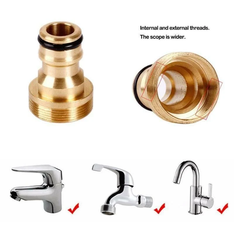 1 Stück Messing-Schnellanschluss-Gartenschlauch-Wasserhahn-Adapter – schließen Sie Ihre Wasserleitung einfach an.