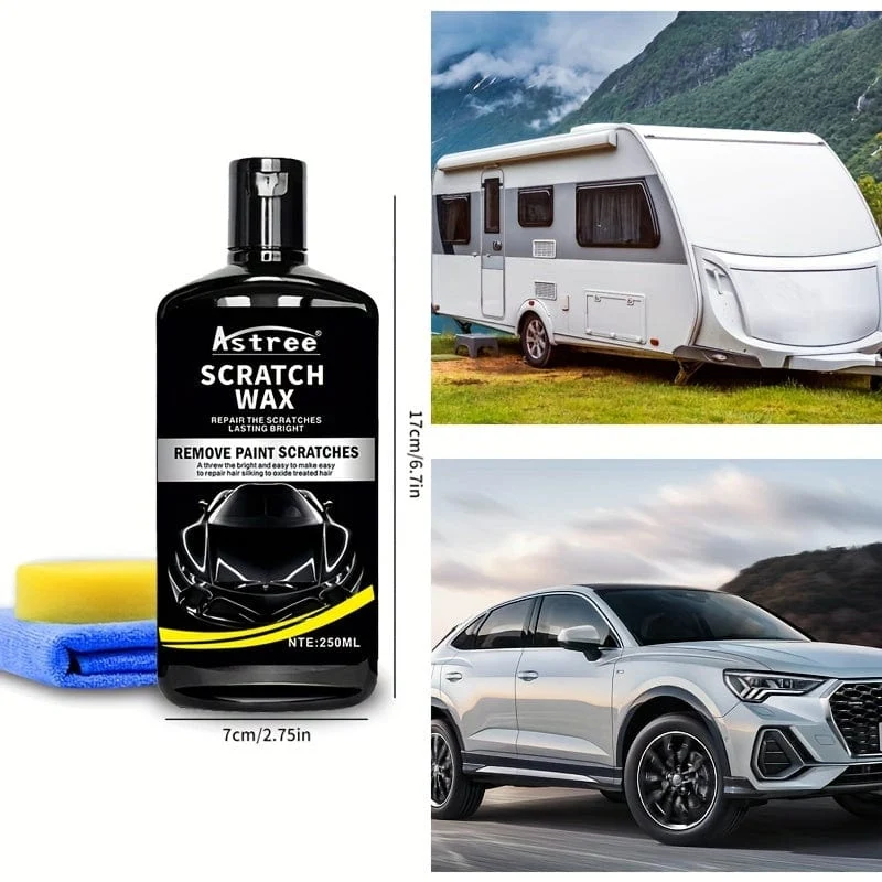 250ml Auto Kratzer Reparatur Polierwachs Set Anti Kratzer Autozubehör Lackpflege Werkzeug Kratzerentferner für die Autopflege
