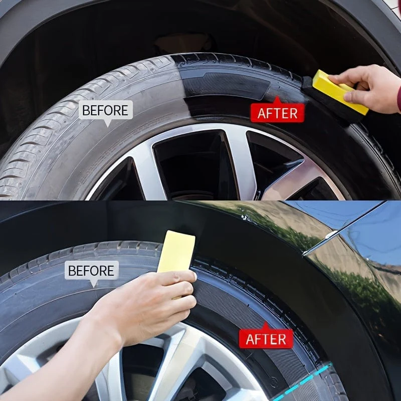 Autoreifen Glanz Glanz Hydrophobes Politurwachs für Wohnmobile, Fahrräder und Motorräder, Reifen, Autoreifenbeschichtung, Aufarbeitung, Erhöhung des Schwarzmittelreinigers