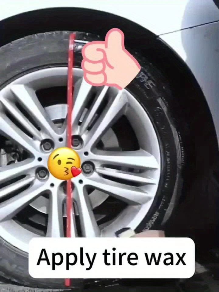 Autoreifen Glanz Glanz Hydrophobes Politurwachs für Wohnmobile, Fahrräder und Motorräder, Reifen, Autoreifenbeschichtung, Aufarbeitung, Erhöhung des Schwarzmittelreinigers