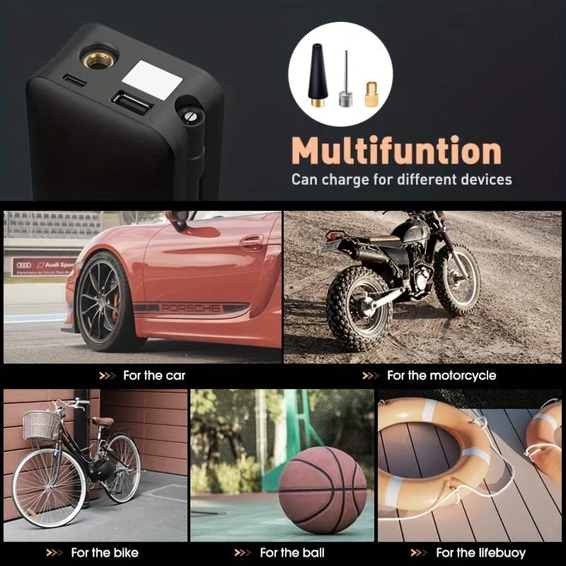 Luftkompressor-Luftpumpe, für Auto, tragbarer Reifenfüller, elektrische Motorradpumpe, Luftkompressor, für Auto, Motorräder, Fahrräder, Kompressor-Luftpumpe