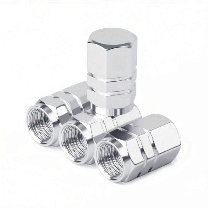 4 Stück Auto-Ventilkappe, Ventilabdeckung, Reifenventilabdeckungen aus Aluminiumlegierung, coole Modifikation