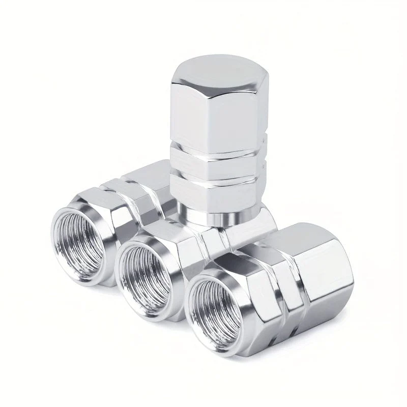 4 Stück Auto-Ventilkappe, Ventilabdeckung, Reifenventilabdeckungen aus Aluminiumlegierung, coole Modifikation